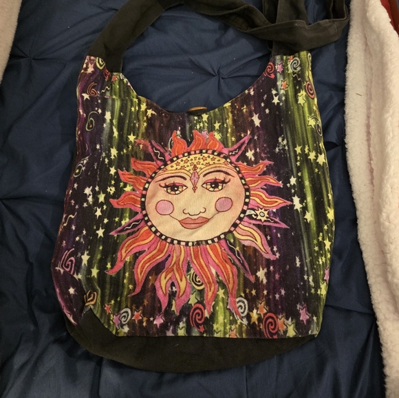 Boho Hippie Sun Crossbody Bag - Picture 3 of 9